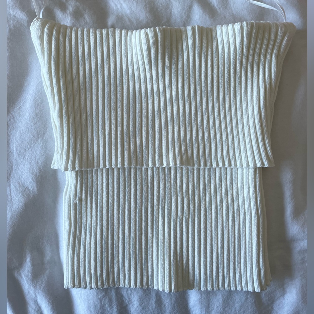 Zara  Rib Knit Bandeau Top